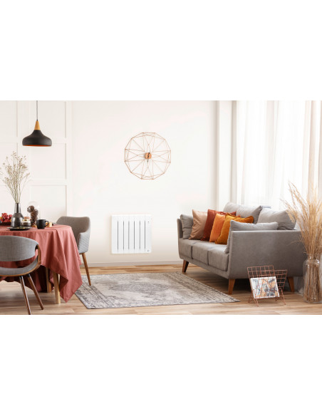 RADIATEUR CHALEUR DOUCE CONNECTÉ BILBAO 4 HORIZONTAL 2000W GRIS ARDOISE THERMOR 493832