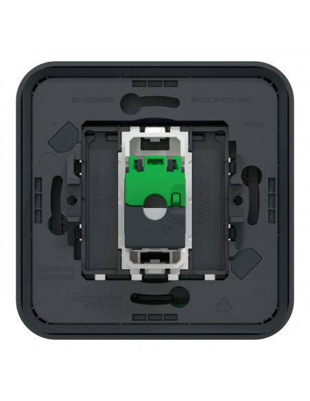 MUREVA STYL PRISE RJ45 CAT 6A BLINDÉ STP FTP COMPOSABLE IP55 IK07 GRIS SCHNEIDER MUR35038