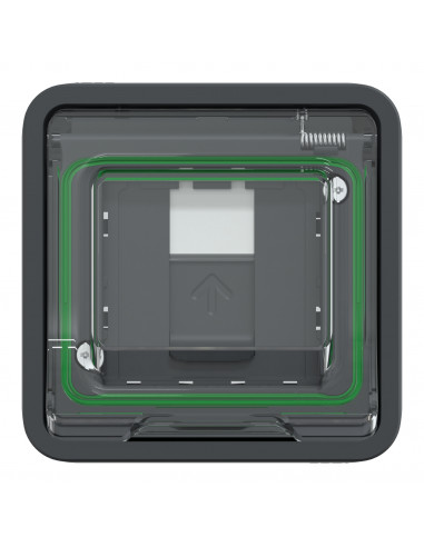 MUREVA STYL PRISE RJ45 CAT 6A BLINDÉ STP FTP COMPOSABLE IP55 IK07 GRIS SCHNEIDER MUR35038