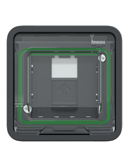 MUREVA STYL PRISE RJ45 CAT 6A BLINDÉ STP FTP COMPOSABLE IP55 IK07 GRIS SCHNEIDER MUR35038