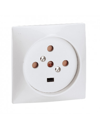 Socle encastré 3P+N+T à vis avec éclips de protection dimensions 80x80mm LEGRAND 055427