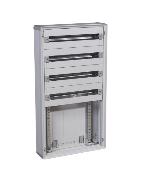 Coffret distribution isolant XL³160 tout modulaire avec espace dédié pour kit de branchement 4 rangées LEGRAND 401816