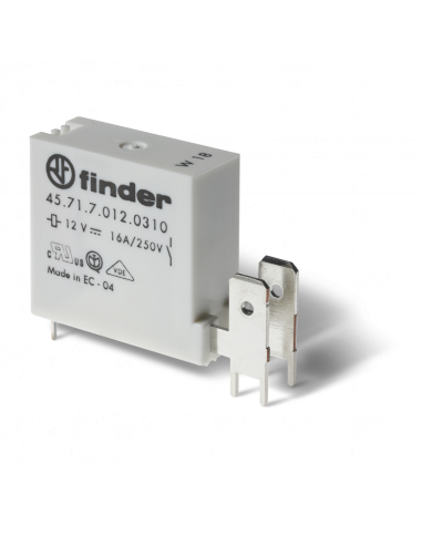 Relais CI température ambiante 1NO 16A 12V DC sensible AgNi Faston 250 307701 FINDER 457170121310
