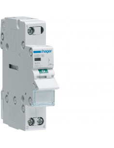 Interrupteur modulaire 1 pôle 16A à voyant HAGER SBB116 2