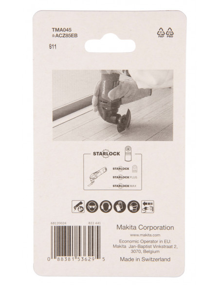 Lame segment BIM à moyeu déporté Bois et Métal TMA045 85mm Bois/Métal MAKITA B-64799