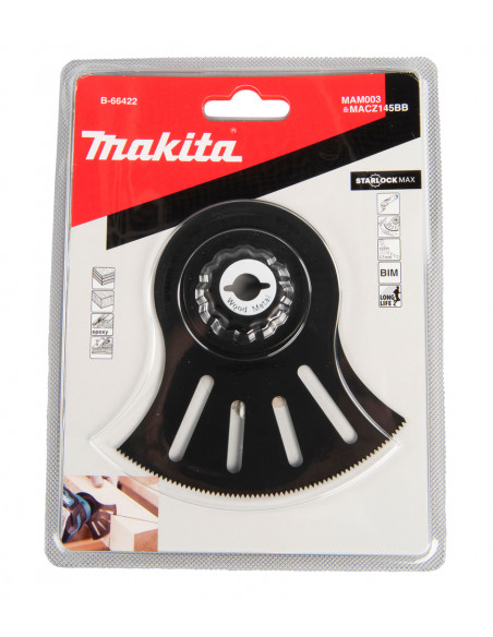Lame segment BIM à moyeu déporté Starlock Bois et Métal MAKITA B-66422