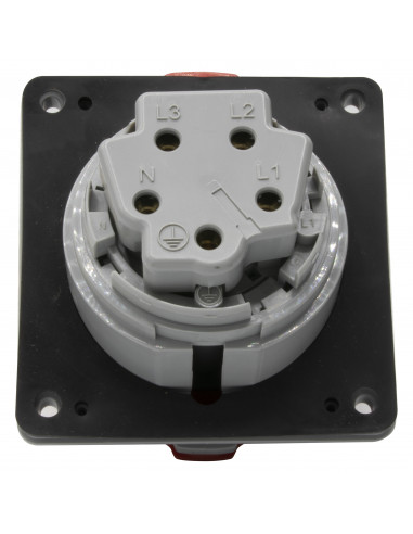 Prise à entraxes unifiés fixe P17 IP44 16A de 380V à 415V 3P+N+T LEGRAND 555189