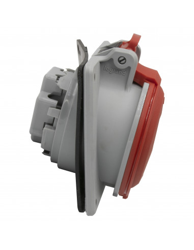 Prise à entraxes unifiés fixe P17 IP44 16A de 380V à 415V 3P+N+T LEGRAND 555189