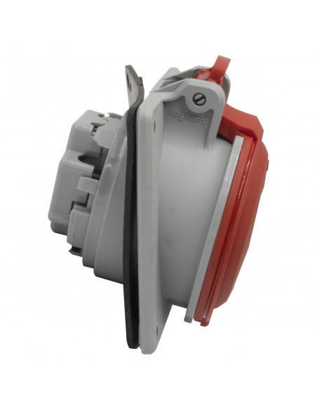 Prise à entraxes unifiés fixe P17 IP44 16A de 380V à 415V 3P+N+T LEGRAND 555189