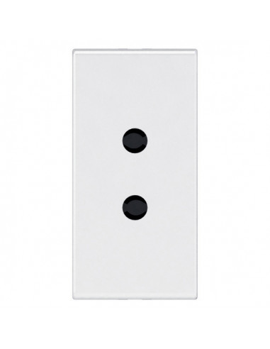 Prise de courant 2 Pôles TBT 3A 15W Mosaic 1 module avec connexion par bornes à vis blanc antimicrobien LEGRAND 077150