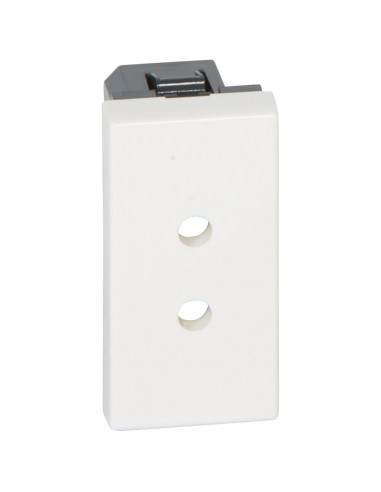 Prise de courant 2 Pôles TBT 3A 15W Mosaic 1 module avec connexion par bornes à vis blanc antimicrobien LEGRAND 077150