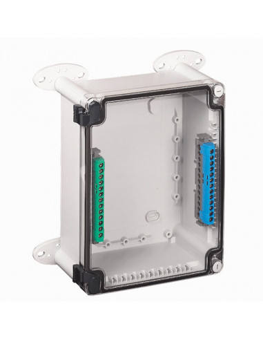 Boîtier industriel plastique IP55 IK07 310x240x124mm avec couvercle transparent RAL7035 LEGRAND 035981