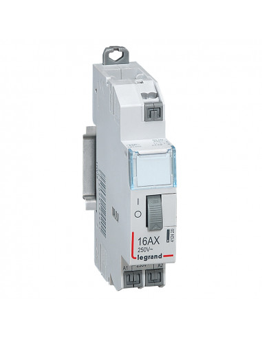 Télérupteur CX³ standard avec bornes automatiques 1 Pôle 16A 250V~ contact 1F tension commande 230V~ 1 module LEGRAND 412420