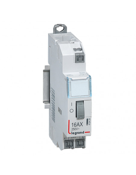Télérupteur CX³ standard avec bornes automatiques 1 Pôle 16A 250V~ contact 1F tension commande 230V~ 1 module LEGRAND 412420