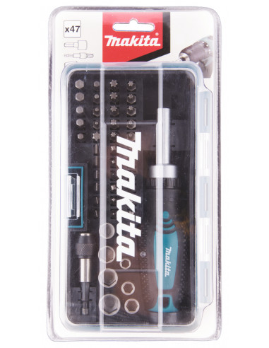 Coffret Tournevis à cliquet avec 46 Accessoires MAKITA B-36170