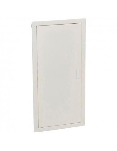 Coffret modulaire encastré 4 rangée 48+8 modules avec porte métal extra plate blanche LEGRAND 001534