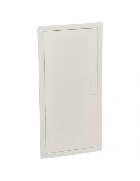 Coffret modulaire encastré 4 rangée 48+8 modules avec porte métal extra plate blanche LEGRAND 001534