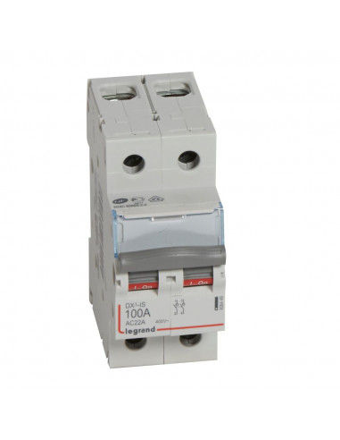 Interrupteur-sectionneur DX³-IS 2 Pôles 400V 100A 2 modules LEGRAND 406449