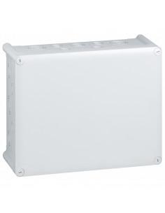 Boîte de dérivation rectangulaire pour presse-étoupe Plexo dimensions 310x240x124mm gris RAL7035 LEGRAND 092084