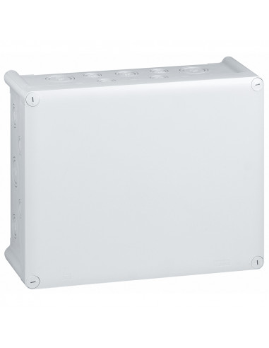 Boîte de dérivation rectangulaire pour presse-étoupe Plexo dimensions 310x240x124mm gris RAL7035 LEGRAND 092084