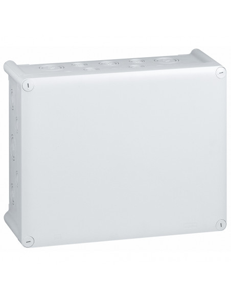 Boîte de dérivation rectangulaire pour presse-étoupe Plexo dimensions 310x240x124mm gris RAL7035 LEGRAND 092084