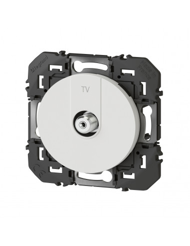 Prise TV typeF à visser Dooxie finition blanc LEGRAND 600350