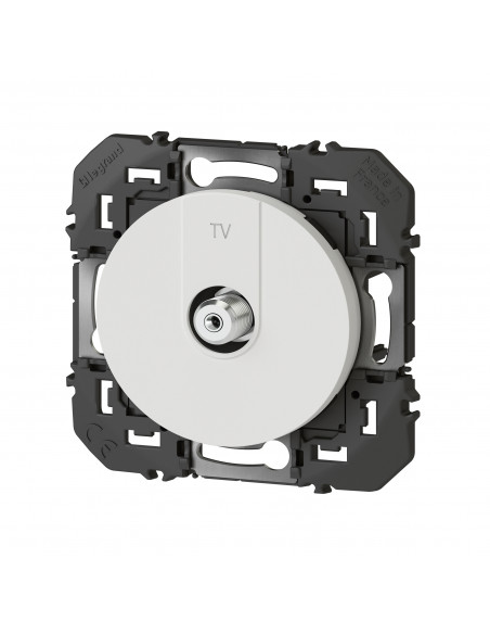 Prise TV typeF à visser Dooxie finition blanc LEGRAND 600350