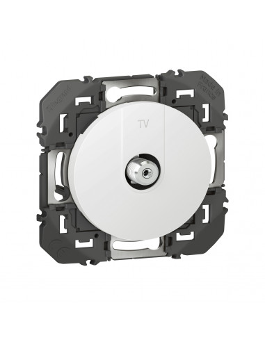 Prise TV typeF à visser Dooxie finition blanc LEGRAND 600350