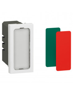 Voyant antimicrobien simple 230V 1W Mosaic 1 module avec 4 étiquettes de couleur LEGRAND 078501 2