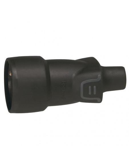 Prolongateur caoutchouc borne à vis 2P+T 16A IK08 IP44 à sortie droite LEGRAND 050446