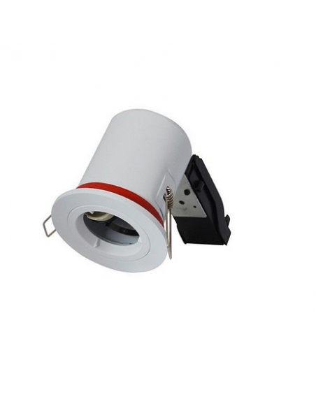 Support Spot BBC Diam.88mm Fixe blanc avec douille automatique MIIDEX VISION-EL 7718