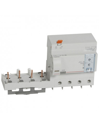 Bloc différentiel adaptable à vis DX³ pour disjoncteur 1,5 module par pôle 4 Pôles 400V 63A type F réglable LEGRAND 410643