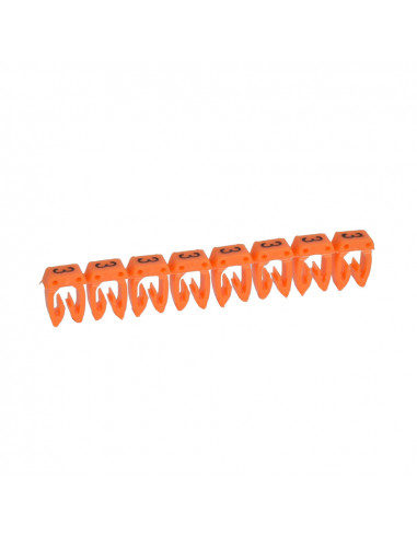 800 Repères CAB 3 pour filerie 4mm² à 6mm² avec chiffre 3 orange LEGRAND 038233