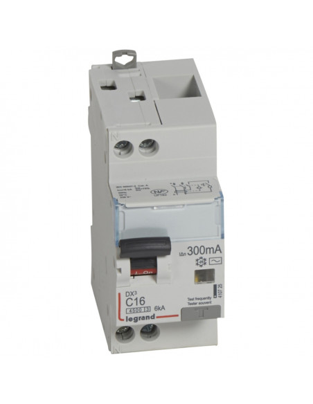 DX3 DISJONCTEUR DIFFERENTIEL 1P+N C16 300MA LEGRAND 410725