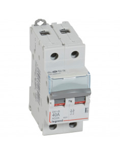 Interrupteur-sectionneur DX³-IS 2 Pôles 400V 40A 2 modules LEGRAND 406440
