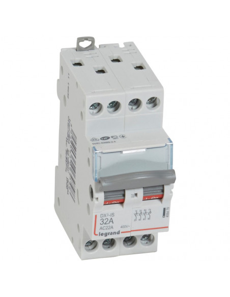 Interrupteur-sectionneur DX³-IS 4 Pôles 400V 32A 2 modules LEGRAND 406479