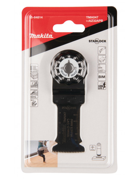 Lame plongeante BIM Bois et Métal TMA047 STARLOCK 32x50mm MAKITA B-64814