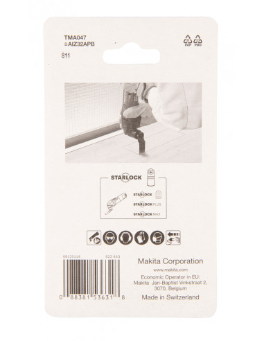Lame plongeante BIM Bois et Métal TMA047 STARLOCK 32x50mm MAKITA B-64814