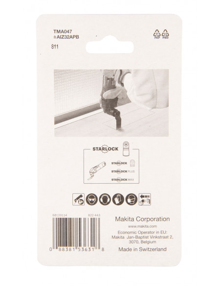 Lame plongeante BIM Bois et Métal TMA047 STARLOCK 32x50mm MAKITA B-64814