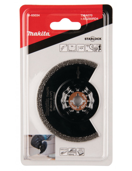 Lame segment à concrétion diamant TMA070 STARLOCK 85mm G40 MAKITA B-65034