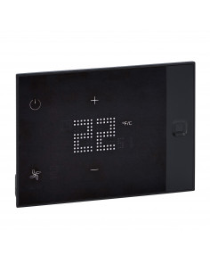 Thermostat tactile Ux One 230V chauffage et climatisation hôtel encastré noir LEGRAND 048900 2