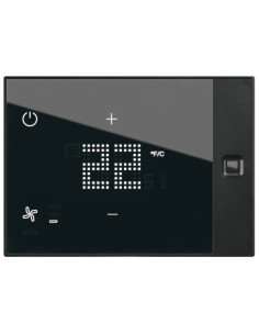 Thermostat tactile Ux One 24V chauffage et climatisation hôtel encastré noir LEGRAND 048904