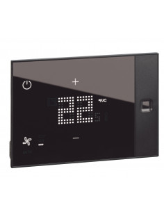 Thermostat tactile Ux One 24V chauffage et climatisation hôtel encastré noir LEGRAND 048904 2