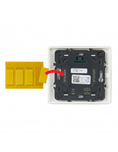 Lot 3x4 adhésifs repositionnables fixation cde sans fil installation connectée LEGRAND 064871