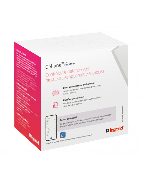 Sortie de câble connectée compatible fil pilote 3000W -blanc LEGRAND 064879