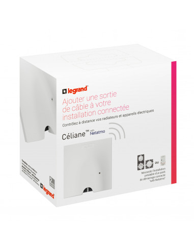 Sortie de câble connectée compatible fil pilote 3000W -blanc LEGRAND 064879