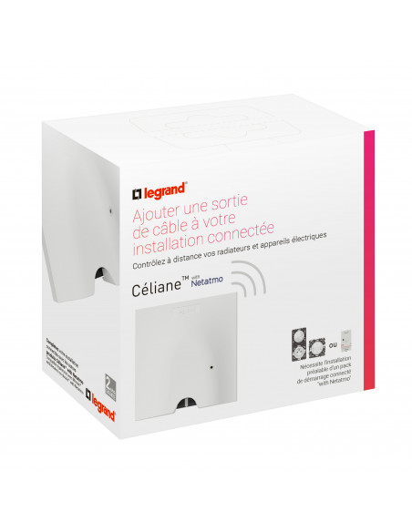 Sortie de câble connectée compatible fil pilote 3000W -blanc LEGRAND 064879