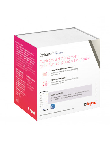 Sortie de câble connectée compatible fil pilote 3000W -titane LEGRAND 064882