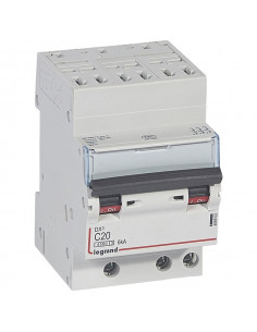 Disjoncteur DX³4500 6kA arrivée haute automatiques sortie basse à vis tripolaire 400V~ 20A courbe C 3 modules LEGRAND 406902 2