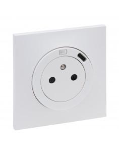PRISE 2P+T FR SURF USB TYPE C BLANC COMPLET LEGRAND 091345 2